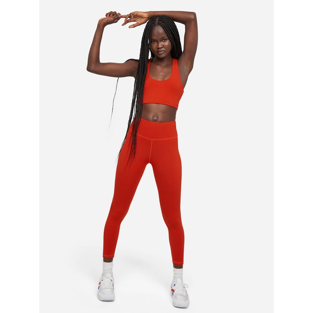 NWT Mate the Label Organic Stretch Sports Bra & Legging Set Red Small